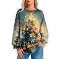 thumbnail image 2 of Aimik Hanes Christmas Shirts for Women Casual Pullover Tops Fashion Print Long Sleeve Crew Neck Basic Tee Shirts Fall Loose Light Weight Sweatshirts-Multicolor M, 2 of 5