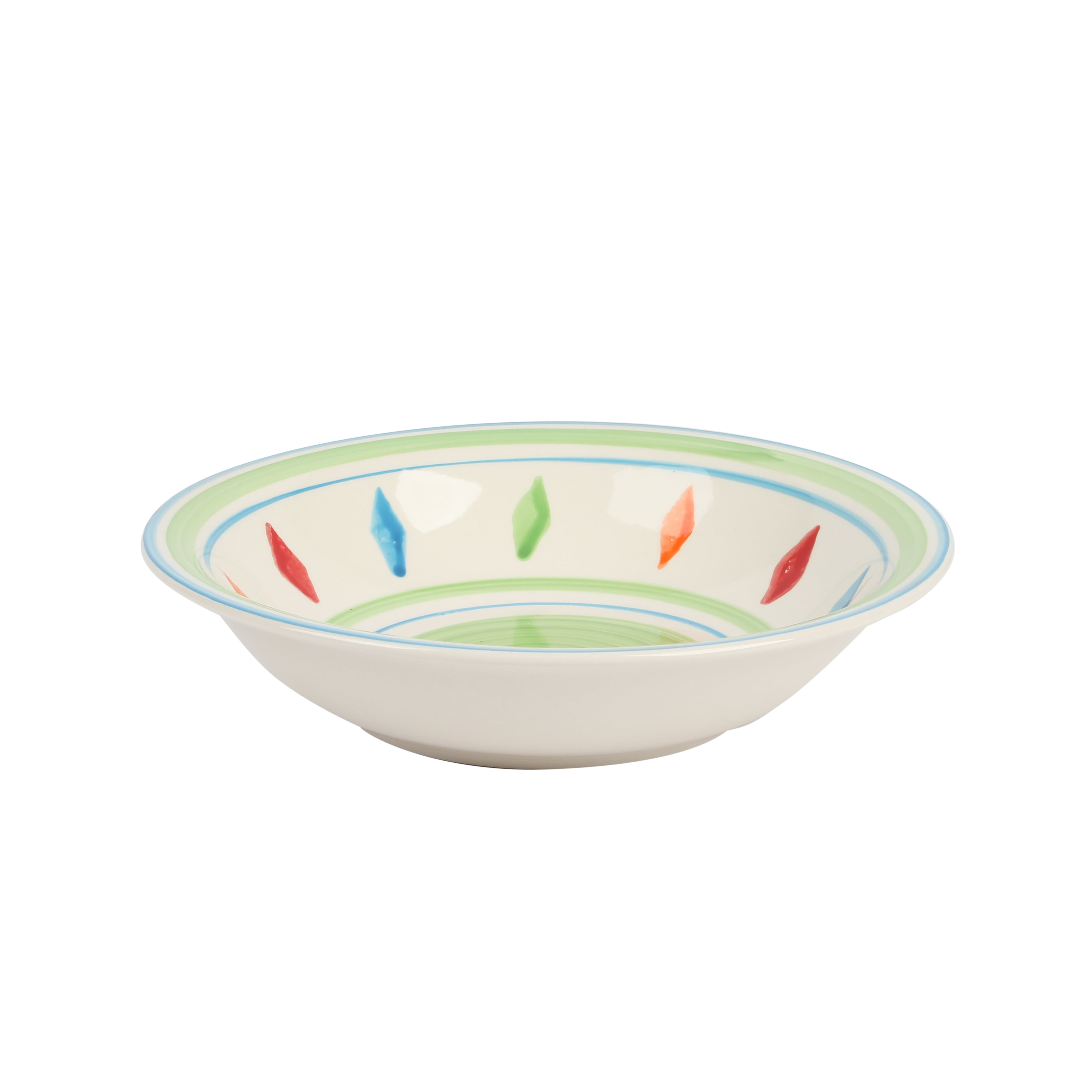 Gibson Home Heidy 12 Piece Hand Painted Dinnerware Set - Green