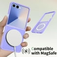 thumbnail image 4 of ELEHOLD Case for Samsung Galaxy Z Flip 7, Magnetic Phone Case, Hybrid Shockproof Cover, Raised Camera & Screen Protection,Purple, 4 of 5