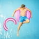thumbnail image 2 of Fideos de piscina inflables gigantes, flotadores curvos de 76 cm (30 pulgadas) con diseño de hojas tropicales hawaianas., 2 of 7