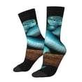 thumbnail image 1 of Balery Blue Viper Snake Calcetas Largas con Estampado para Hombre y Mujer – Suaves y Transpirables, Talla Única (US 5-11), 1 of 6