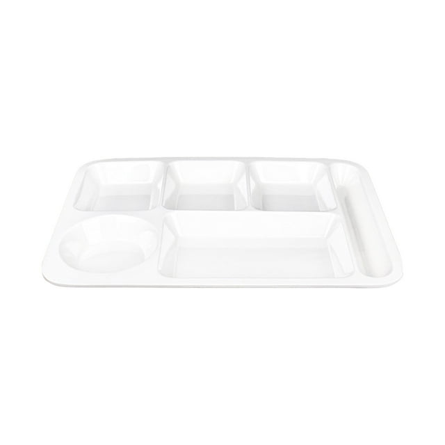 Commercial Grade Fast Food Trays Imitation Porcelain Compartment Plates For School And Institutional Cafeterias Durable Tableware