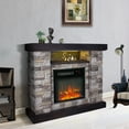 thumbnail image 6 of Hibibud   39 in. Freestanding Electric Fireplace in Gray, 6 of 8