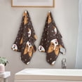 thumbnail image 4 of 2-Piece Polyester cotton Towel Set Absorbent Dog Head Hand Towel Bath Towel Soft and Comfortable Machine Wash 28.3x14.4, 4 of 7