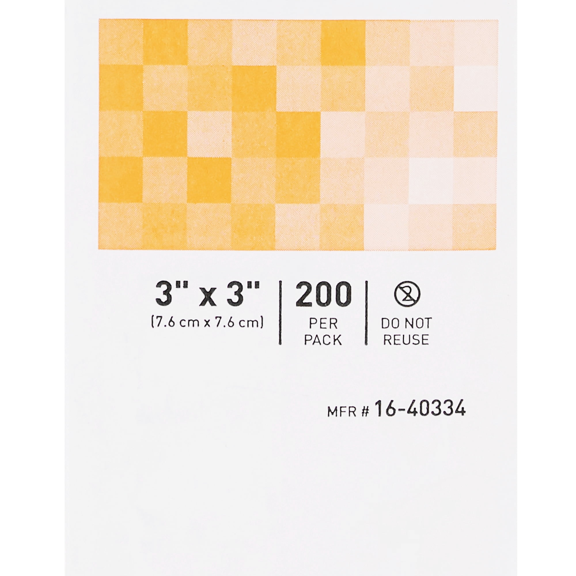 McKesson Non-Woven Gauze Sponges, 4-Ply Cotton Wound Pads, 3 in x 3 in, 200 per Pack, 20 Packs, 4000 Total