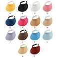 thumbnail image 6 of Amaiiu Sun Hats Protection Clip-On Caps Linen Visor Adjustable Big Eaves Empty Top Solid Color Sports Gift Travel Trip Beach light blue, 6 of 7