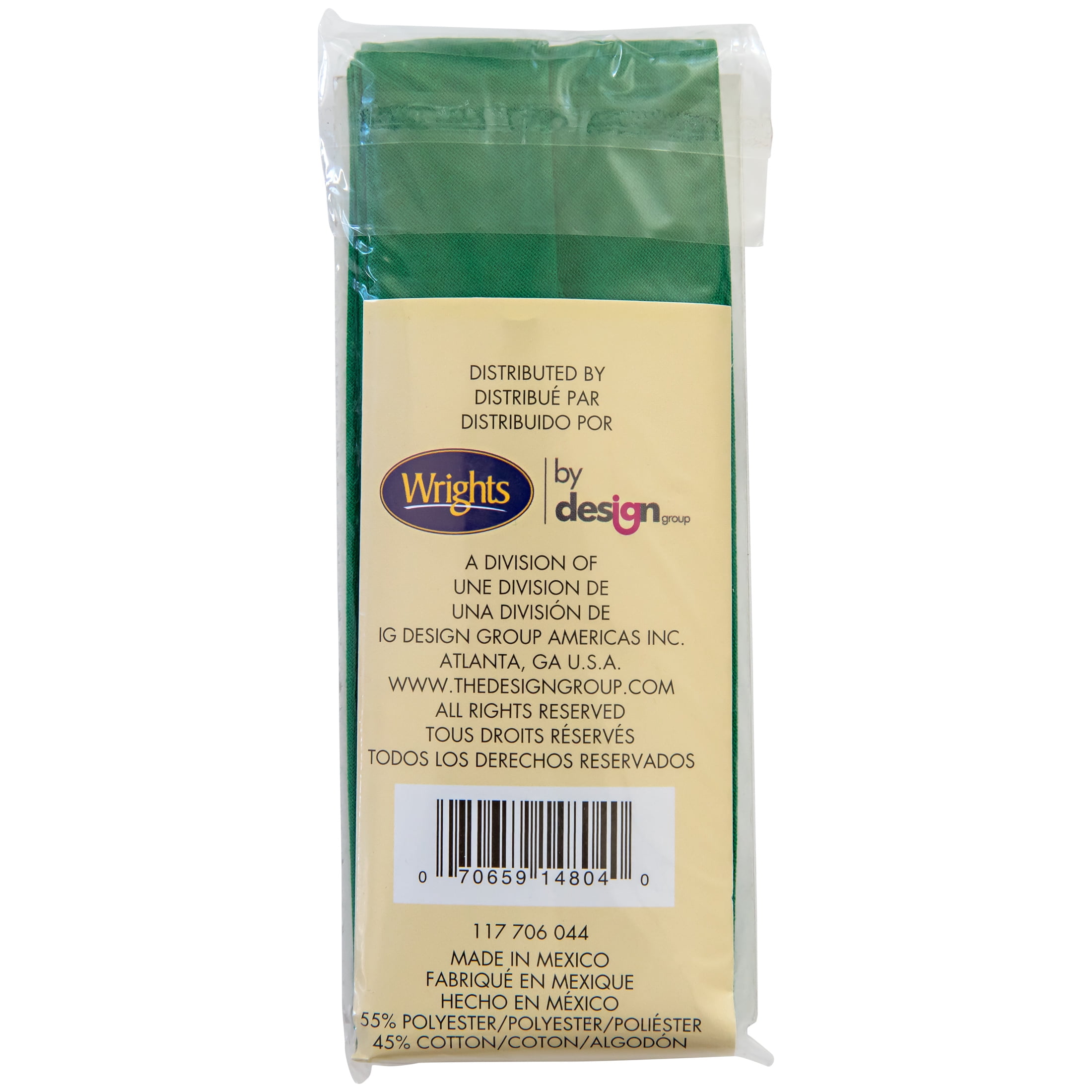 (2 pack) Wrights Bias Quilt Binding Dbl Fold 3yd Emerald