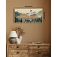 thumbnail image 2 of SHENIFY Set Lake Sunrise Pine Tree Forest Landscape Mountain Wall Art Nature Scenry Wilderness Farmhouse Rustic Modern Art Decorative for Living Room Bedroom 8x16in Natural Framed, 2 of 5