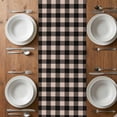 thumbnail image 6 of Black Plaid Table Runner - 70 Inch Long, Kitchen Dining Table Runner Dresser Scarves, Vintage Country Gray Buffalo Check Gingham Farmhouse Decor for Coffee Tables Wedding Party Banquet, 6 of 8