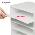 thumbnail image 5 of Ballucci 4-Tier File Paper Organizer, Wood Stackable Letter Tray with Adjustable Shelves, White, 5 of 9