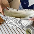 thumbnail image 2 of KLKCMS Shoulder Bag Buckle Closure Holiday Boho Bag for Shopping White, 2 of 9