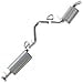 thumbnail image 3 of Northeastern Exhaust | Stainless Steel Center Muffler, Rear Muffler Exhaust System Kit Compatible for Chevrolet Trailblazer 2002-2005 4.2L | Free Clamps Included | Automotive Replacement Part, 3 of 4