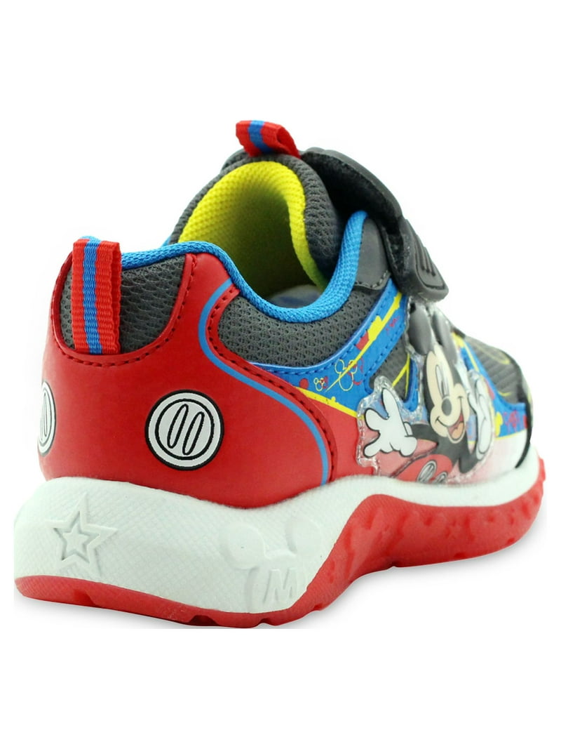 Mickey Mouse Toddler Boys Lighted Athletic Sneaker with 3D