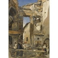 thumbnail image 3 of Thomas Hartley Cromek 14x18 Black Modern Framed Museum Art Print Titled - The Fish Market, Rome, 3 of 5