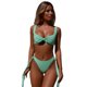 thumbnail image 1 of Conjunto de traje de baño de bikini sexy para mujer con estampado de cuadros y nudo frontal, 1 of 6