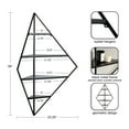 thumbnail image 3 of Kate and Laurel Melora Modern Glam Corner Shelf, 24 x 17 x 38, Black, Contemporary Floating Corner Shelving with Four Shelves for Living Room Decor and Storage, 3 of 9