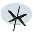 thumbnail image 4 of Steve Silver Table à Manger Ronde en Verre Noir et Transparent, 4 of 6