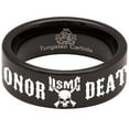 thumbnail image 5 of USMC Death Before Dishonor Tungsten Carbide Ring, 5 of 9