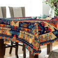 thumbnail image 5 of Yayeee Tablecloths 54" x 54" Rectangle Wrinkle Resistant Party Table Cover, Beige Geometric Eagle, 5 of 8