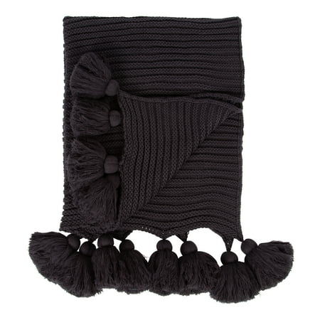 Kate and Laurel Tassey Large Chunky Ribbed Knit Throw ...