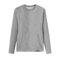thumbnail image 4 of CEHVOM Blouse d'Été Décontractée à Manches Longues pour Femmes Col Rond Hauts Unis T-Shirt Liquidation, 4 of 4