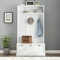 thumbnail image 4 of Crosley Furniture Ellison Hall Tree with Storage Bench and Coat Rack Hooks for Hanging, 4 of 12