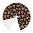 thumbnail image 2 of KLL Rose Flower Bear Christmas Tree Skirt 48" ,Party Decorations Farmhouse for Christmas Decorations Holiday Party, 2 of 6