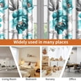 thumbnail image 7 of Lfeey Teal Floral Blackout Curtains, Thermal Insulated Noise Reducing Grommet Curtains for Bedroom Living Room, 42x72 Inches, 2 Panels, 7 of 7