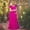 Hot Pink, variant on Maternity Maxi Dress Short Sleeve Solid Color Relaxed Fit Gown for Pregnancy Pink XXXL