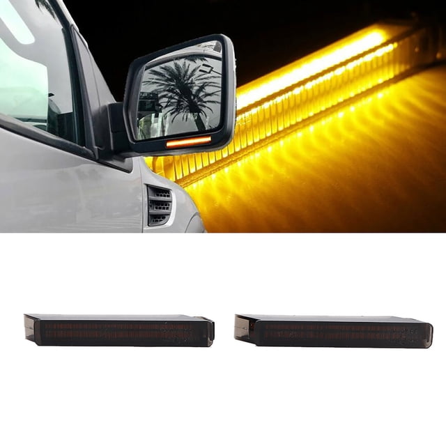 Luces de señal de giro para espejos laterales, par de luces indicadoras de espejo lateral para automóvil de 3000 K Lámpara indicadora de espejo lateral Máxima confiabilidad