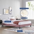 thumbnail image 2 of Modway Reign King Performance Velvet Platform Bed Frame in Dusty Rose, 2 of 5