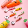 thumbnail image 3 of Utensilios de alimentación para bebés, juego de cubiertos de dibujos animados, tenedor, cuchara, utensilios de cocina, utensilios para pastel, verduras, cucharadita, 1/3 piezas, 3 of 4