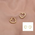 thumbnail image 5 of Lifetechs Earrings Heart Shape Decorating Full Luster Silver Color Simple Small Stud Earrings for Party, 5 of 8