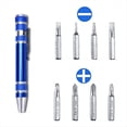 thumbnail image 3 of Juego de 5 Destornilladores Tipo Bolígrafo de Aleación de Aluminio Destornillador Manual Tipo Bolígrafo Azul, 3 of 10