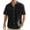 Black, variant on Men's Cotton Linen Short Sleeve Shirts Casual Lightweight Button Down Shirts Vacation Beach Summer Tops with Pocket