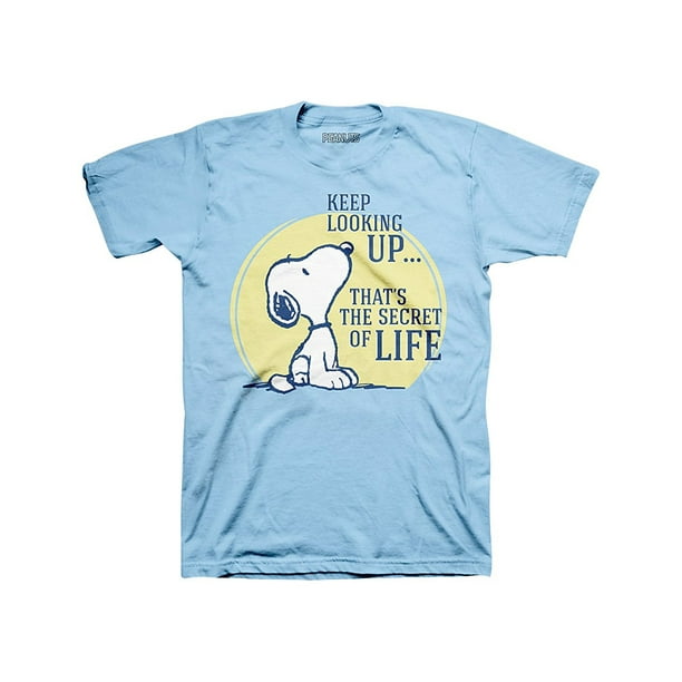 Snoopy Keep Looking Up Blue T Shirt That S The Secret Of Life Walmart Com