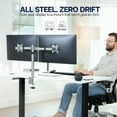 thumbnail image 2 of VIVO Gray Dual Monitor Desk Mount Stand, Fits Computer Screens up to 30", 2 of 7
