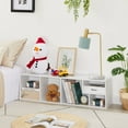 thumbnail image 2 of VECELO 3-Piece Bookcases Bookshelf Multi-Functional 12-Grid Bedroom Living Room Wooden Storage Rack, White, 2 of 8