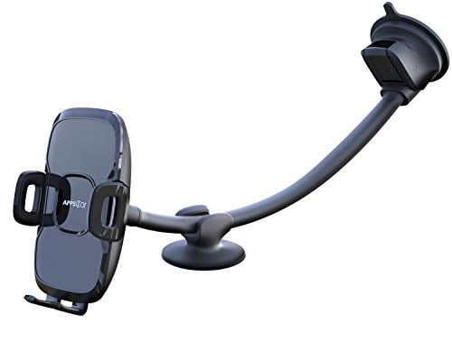 13'' Gooseneck Car Phone Holder, Industrial-Strength Car Phone Mount Windshield Suction Cup, Holder for Cell Phone in Truck, Long Arm Phone Holder Windshield Mount for Truck SUV, Phone Windo