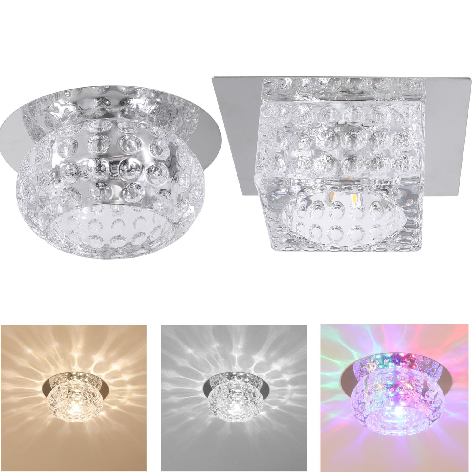 Modern Crystal 3W 5W LED Ceiling Light Fixture Pendant Lamp Lighting Chandelier