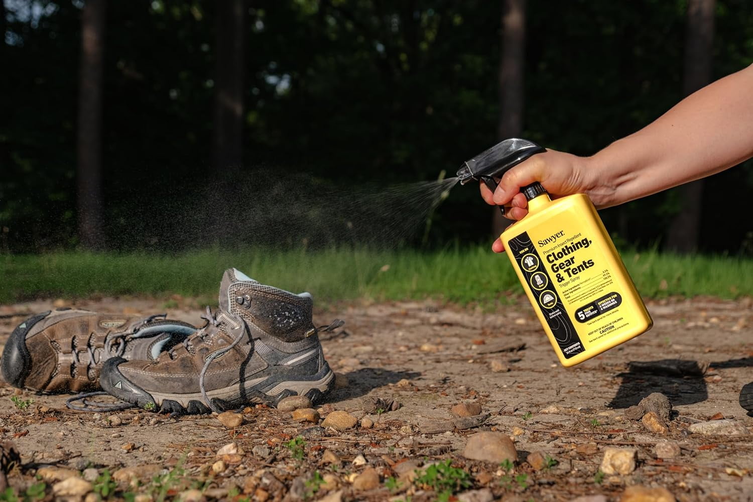 Sawyer Products SP6572 Premium Permethrin Clothing Insect Repellent Trigger Spray, 24 oz, Twin Pack