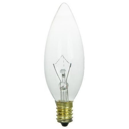 

Sunlite 25w 120v Candelabra E14 European base Torpedo Clear bulbs