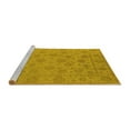 thumbnail image 2 of Ahgly Company Machine Washable Indoor Square Oriental Yellow Traditional Area Rugs, 6' Square, 2 of 4