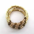 thumbnail image 3 of Natural Stone Faceted Bead Bangle Bracelet Gold Cube Quartz Bead Stretch Jewelry, 3 of 3