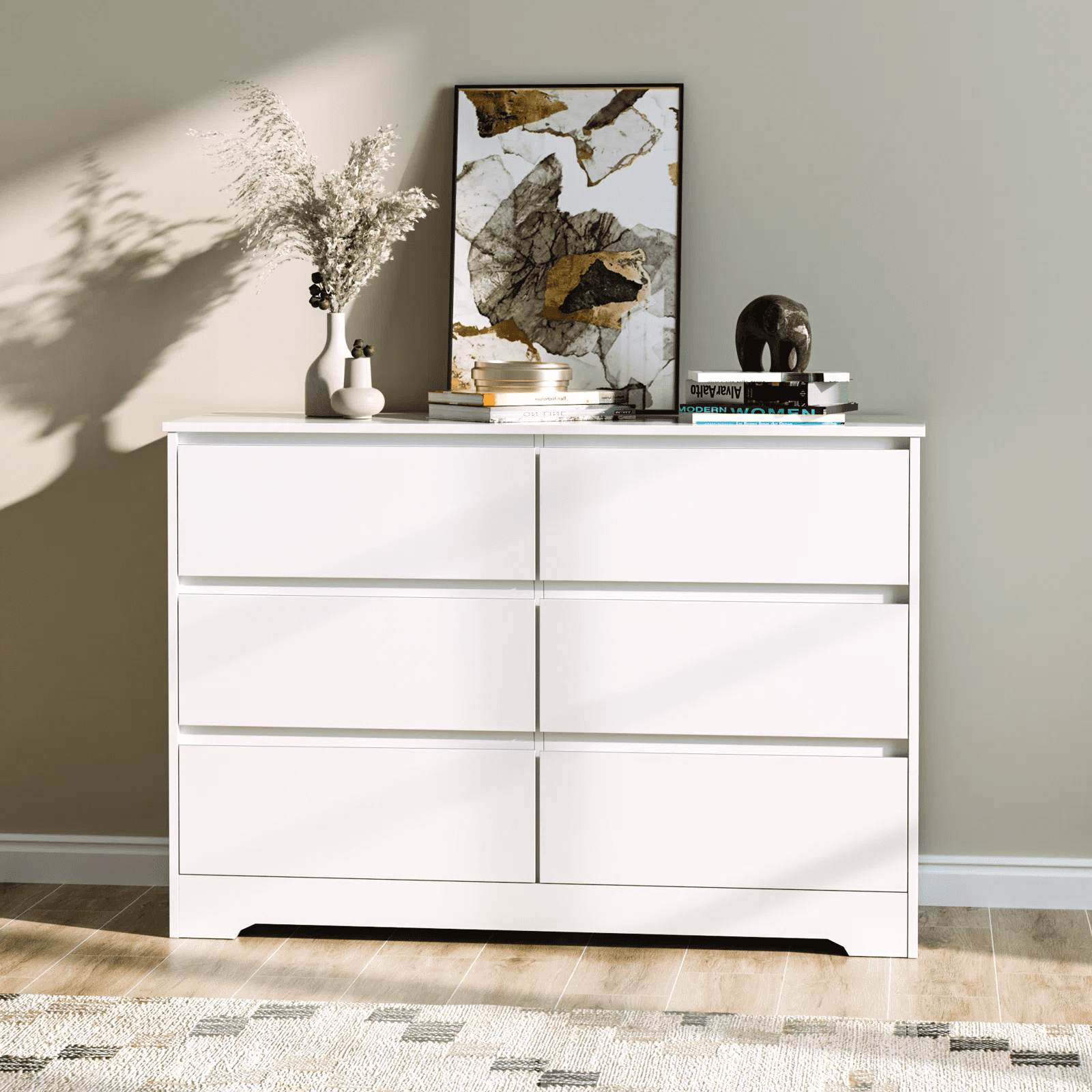Homfa 6 Drawer Double Dresser 47 2 Wood Storage Side Cabinet Chest Homfa 6 Drawer Double Dresser 47 2 Wood Storage Side Cabinet Chest