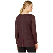 NIC+ZOE Shine On Sweater Winterberry