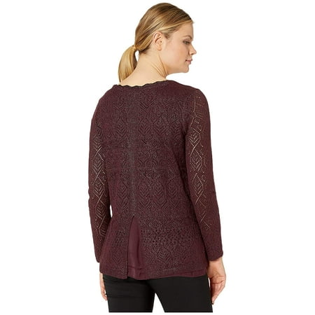 NIC+ZOE Shine On Sweater Winterberry