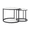 White-Black, variant on Set of 2 Round Nesting Coffee Tables, Black Top & Frame, Marble Pattern MDF & Metal, Modern Industrial Living Room, Bedroom, Balcony Tables