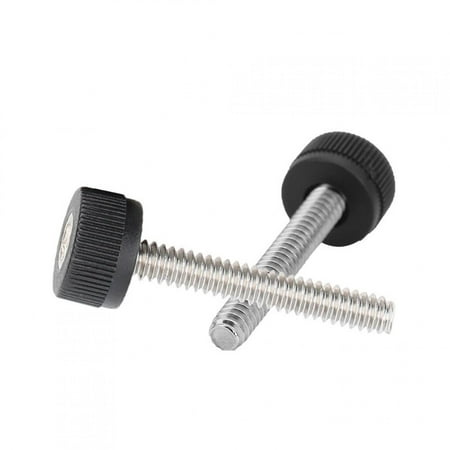 

Haofy Knurled Screw Thumbscrew 25Pcs Thumb Screw Stainless Steel Knurled Nylon Cover 6-32 Full Thread Industrial Robot Parts