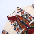 thumbnail image 6 of Men's African Dashiki Long Sleeve Ethnic Button Down Shirt Beige 4XL, 6 of 7